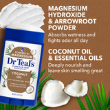Dr Teal’s Desodorante sin Aluminio con Aceite de Coco