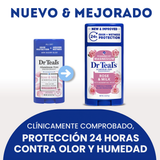Dr Teal’s Desodorante sin Aluminio con Rosa y Leche