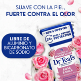Dr Teal’s Desodorante sin Aluminio con Rosa y Leche