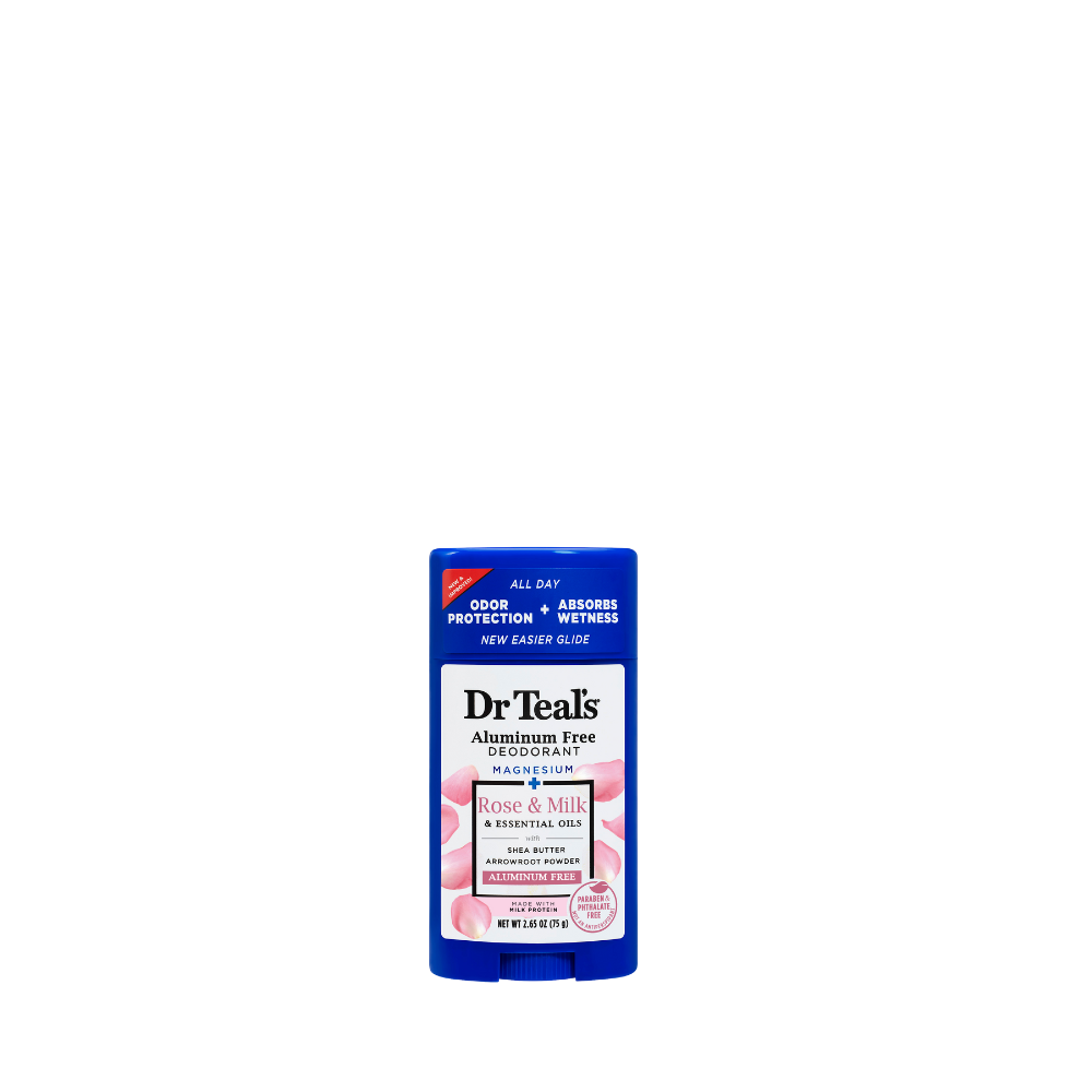 Dr Teal’s Desodorante sin Aluminio con Rosa y Leche