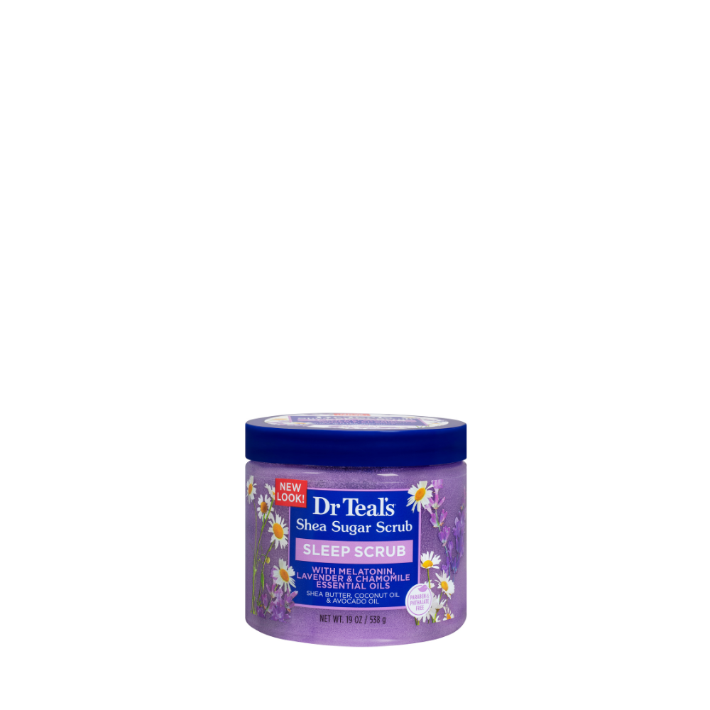 Dr Teal’s Exfoliante Corporal de Azúcar y Manteca de Karité con Melatonina 538g