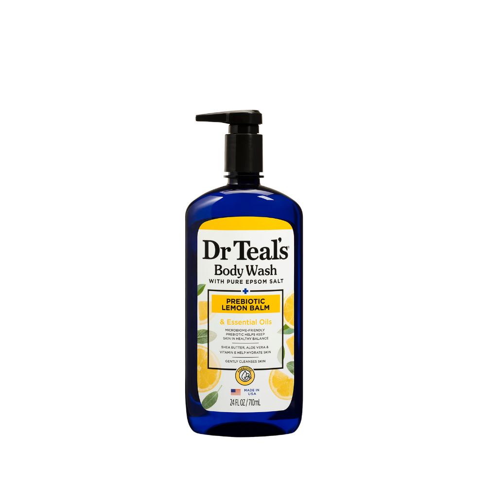 Dr Teal’s Jabón Líquido Corporal de Bálsamo Prebiótico de Limón con Aceites Esenciales 710ml